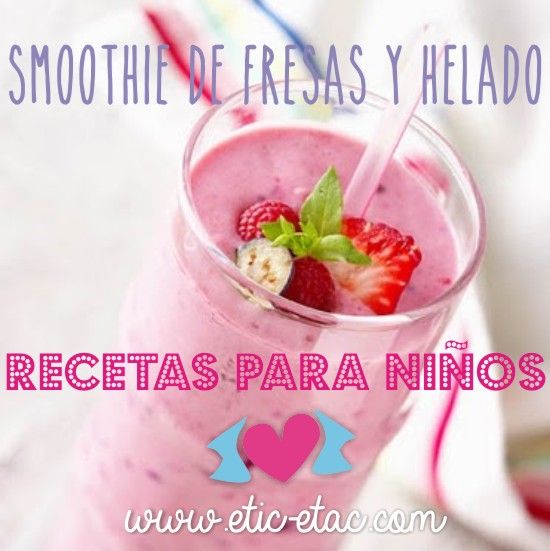 recetas para niños smothie de fresas